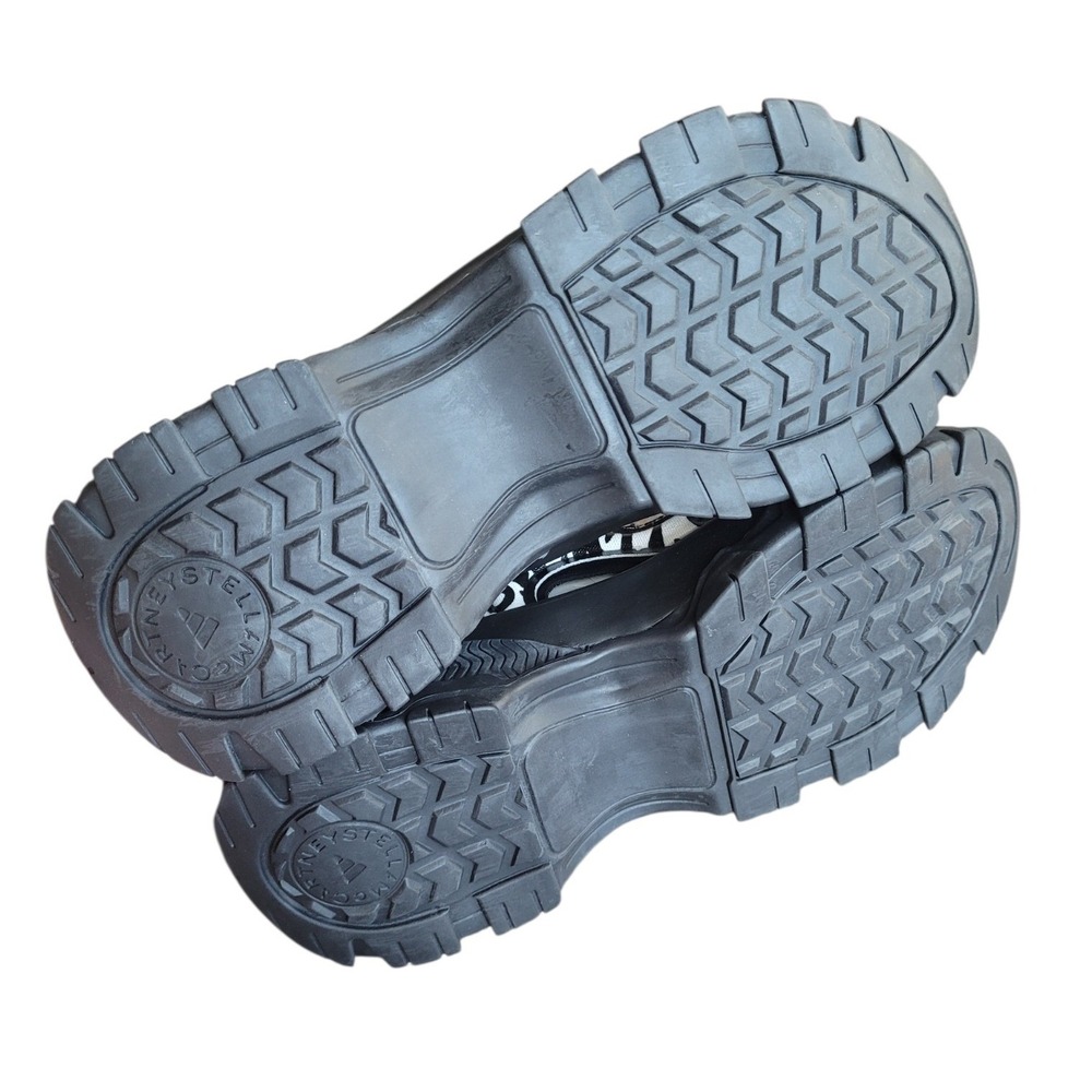 ADIDAS x Stella McCartney 9 Black White Animal Print Hika Sandal Women - Picture 9 of 13